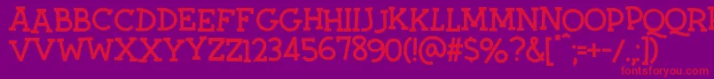 Twiddlestix Font – Red Fonts on Purple Background