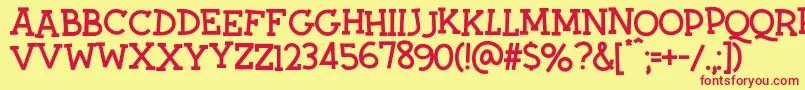 Twiddlestix Font – Red Fonts on Yellow Background