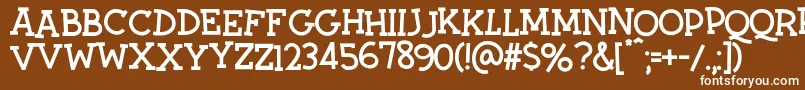 Twiddlestix Font – White Fonts on Brown Background