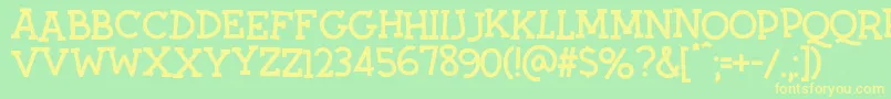 Twiddlestix Font – Yellow Fonts on Green Background