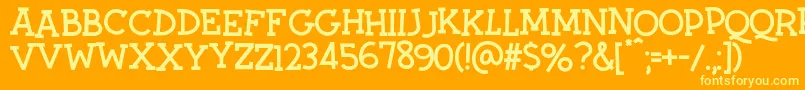 Twiddlestix Font – Yellow Fonts on Orange Background