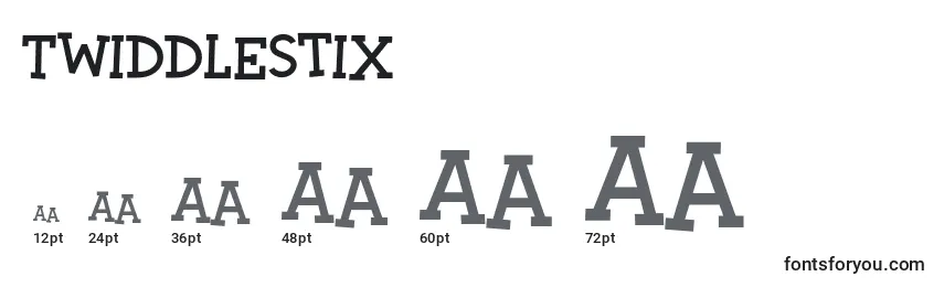 Размеры шрифта Twiddlestix