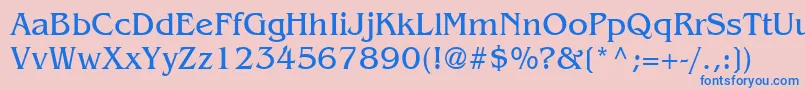 BangleNormal Font – Blue Fonts on Pink Background