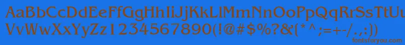 BangleNormal Font – Brown Fonts on Blue Background