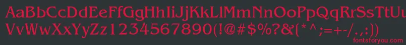 BangleNormal Font – Red Fonts on Black Background