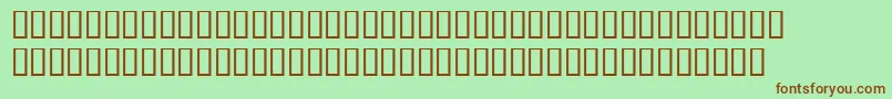BemboExpertItalic-fontti – ruskeat fontit vihreällä taustalla