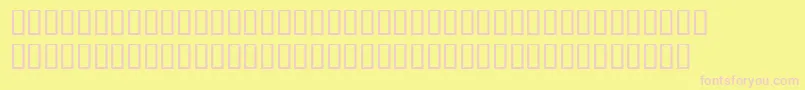 フォントBemboExpertItalic – ピンクのフォント、黄色の背景