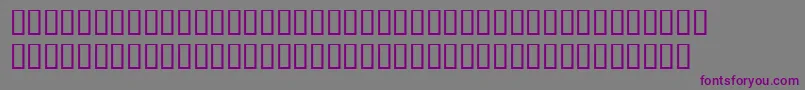 フォントBemboExpertItalic – 紫色のフォント、灰色の背景
