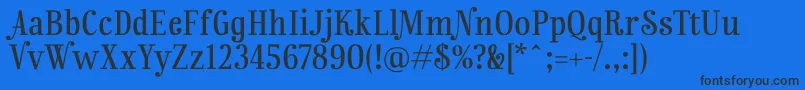 RainbowmansionLf Font – Black Fonts on Blue Background