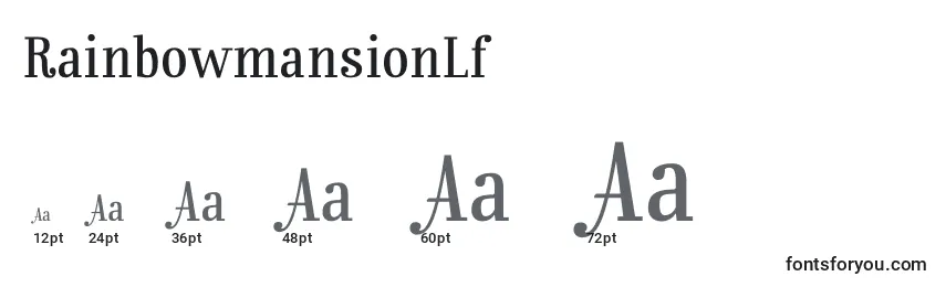 RainbowmansionLf Font Sizes