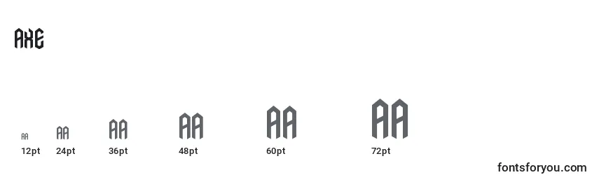 Размеры шрифта Axe