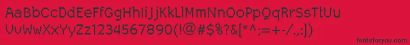 LeggodtLtOne Font – Black Fonts on Red Background