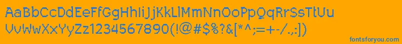 LeggodtLtOne-fontti – siniset fontit oranssilla taustalla