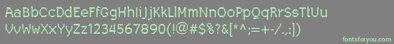 LeggodtLtOne-fontti – vihreät fontit harmaalla taustalla