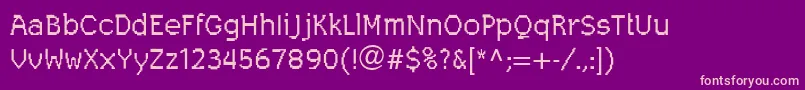 LeggodtLtOne Font – Pink Fonts on Purple Background