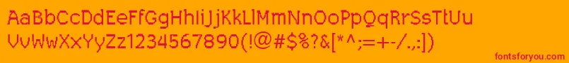 LeggodtLtOne Font – Red Fonts on Orange Background