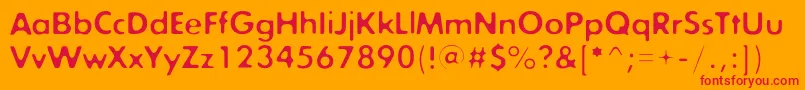 Exposurecone Font – Red Fonts on Orange Background