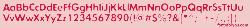 Exposurecone Font – Red Fonts on Pink Background