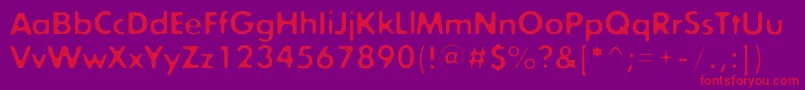 Exposurecone Font – Red Fonts on Purple Background