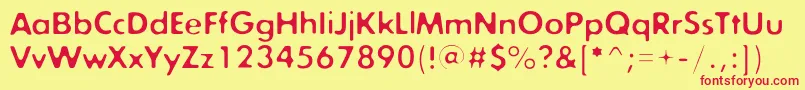 Exposurecone Font – Red Fonts on Yellow Background