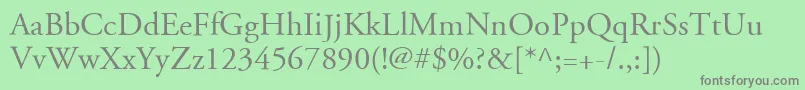 AbodeGaramondRegular Font – Gray Fonts on Green Background