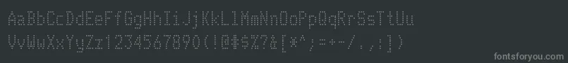 Czcionka TelidonrgRegular – szare czcionki na czarnym tle