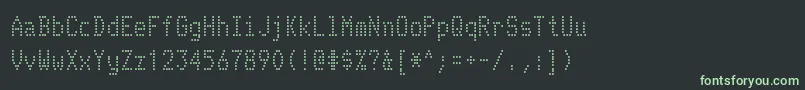 Police TelidonrgRegular – polices vertes sur fond noir