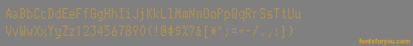 フォントTelidonrgRegular – オレンジの文字は灰色の背景にあります。