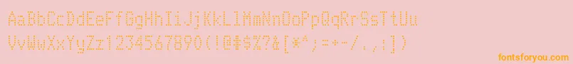 TelidonrgRegular Font – Orange Fonts on Pink Background