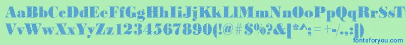 Bodonirising2Regular Font – Blue Fonts on Green Background