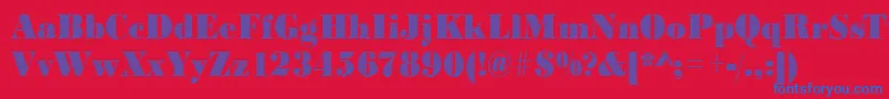 Bodonirising2Regular Font – Blue Fonts on Red Background