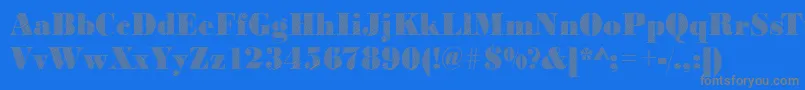 Bodonirising2Regular Font – Gray Fonts on Blue Background