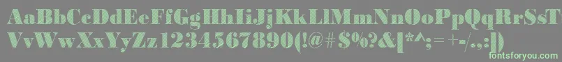 Bodonirising2Regular Font – Green Fonts on Gray Background