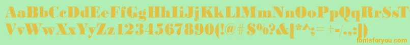 Bodonirising2Regular Font – Orange Fonts on Green Background