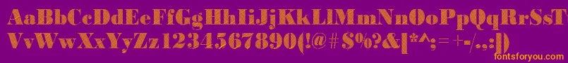 Bodonirising2Regular Font – Orange Fonts on Purple Background