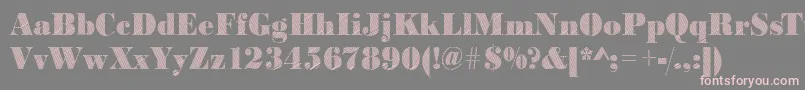 Bodonirising2Regular-Schriftart – Rosa Schriften auf grauem Hintergrund