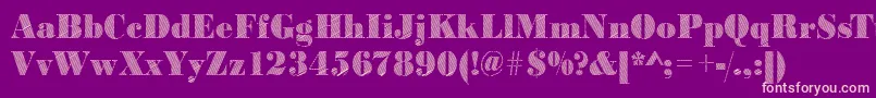 Bodonirising2Regular Font – Pink Fonts on Purple Background