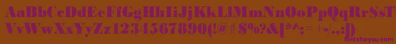 Bodonirising2Regular Font – Purple Fonts on Brown Background