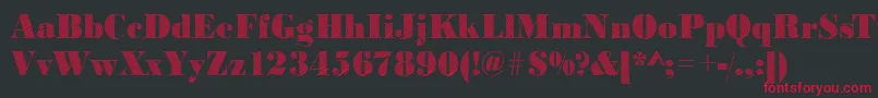 Bodonirising2Regular Font – Red Fonts on Black Background