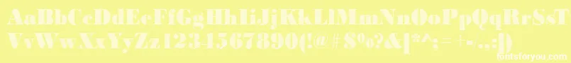 Bodonirising2Regular Font – White Fonts on Yellow Background