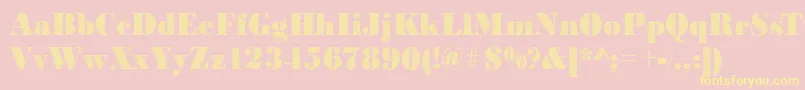 Bodonirising2Regular Font – Yellow Fonts on Pink Background