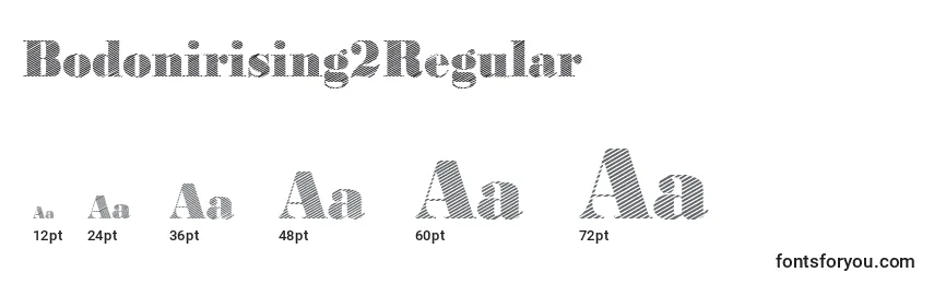 Größen der Schriftart Bodonirising2Regular