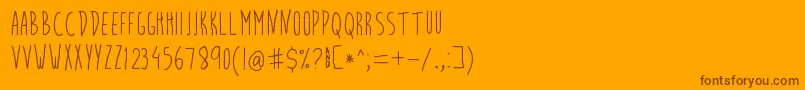 BiteBullet-Schriftart – Braune Schriften auf orangefarbenem Hintergrund