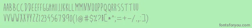 BiteBullet Font – Gray Fonts on Green Background