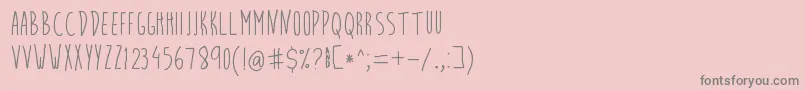 フォントBiteBullet – ピンクの背景に灰色の文字