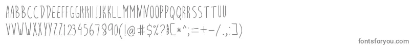 フォントBiteBullet – 白い背景に灰色の文字