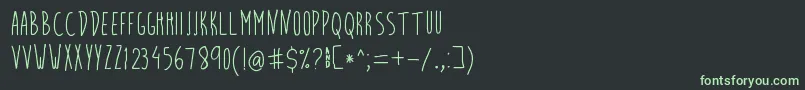 BiteBullet Font – Green Fonts on Black Background