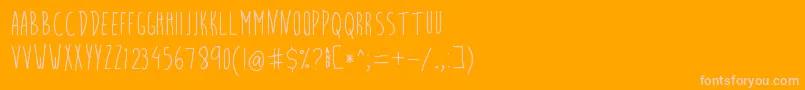 Fonte BiteBullet – fontes rosa em um fundo laranja