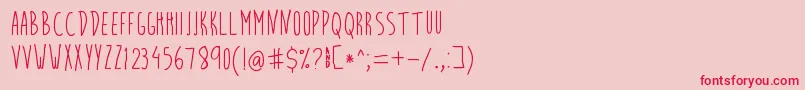 BiteBullet Font – Red Fonts on Pink Background