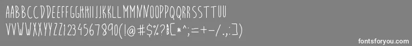 フォントBiteBullet – 灰色の背景に白い文字